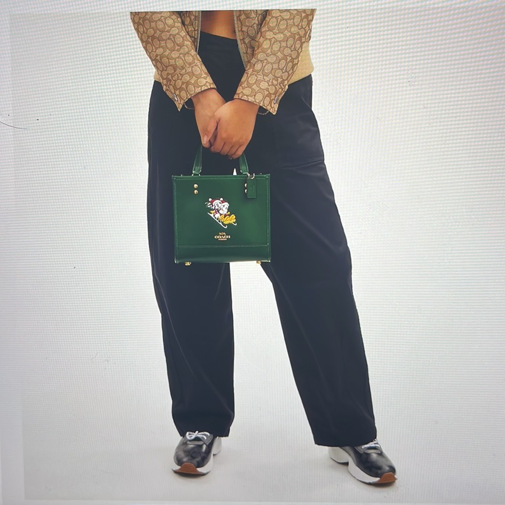 🛷 DISNEY X COACH DEMPSEY TOTE 22  AND CORNER ZIP WRISTLET WITH SLED MOTIF 🛷 - Picture 14 of 16